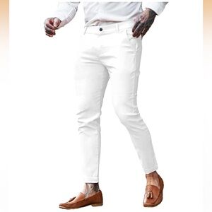 White Dress Pants Slim Fit Chino Pants
